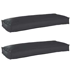 Sada polštářů na paletu 2 pcs Černá 100 x 40 x 8 cm - obrázek 1