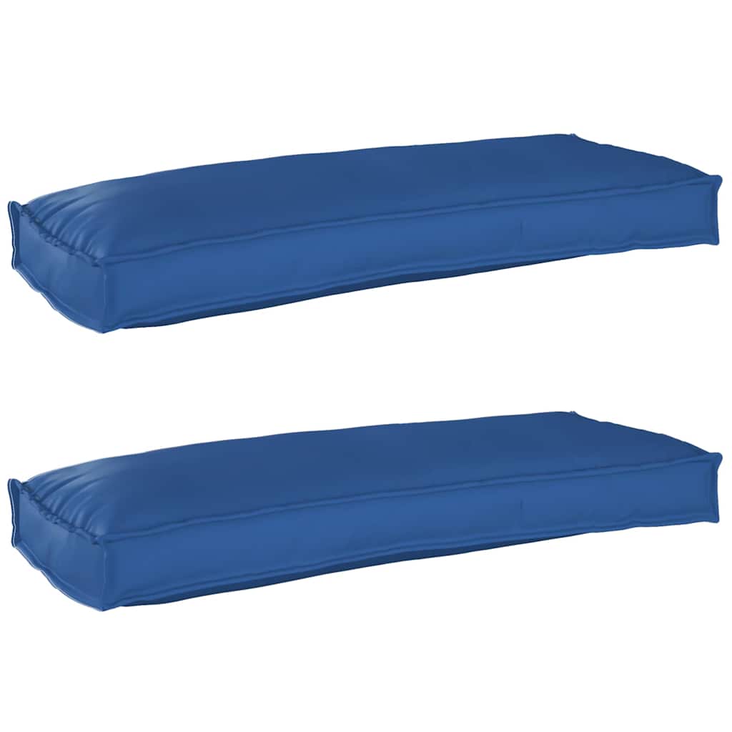 Pallet Puder til Bænk 2 stk Royal Blue 100x40x8 cm Oxford Stof