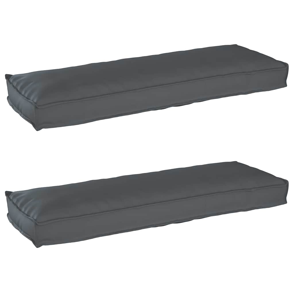 vidaXL Pallet Pute Sett 2 pcs Antrasitt 120 x 40 x 8 cm Oxford-stoff vidaXL Pallet Pute Sett 2 pcs Antrasitt 120 x 40 x 8 cm Oxford-stoff
