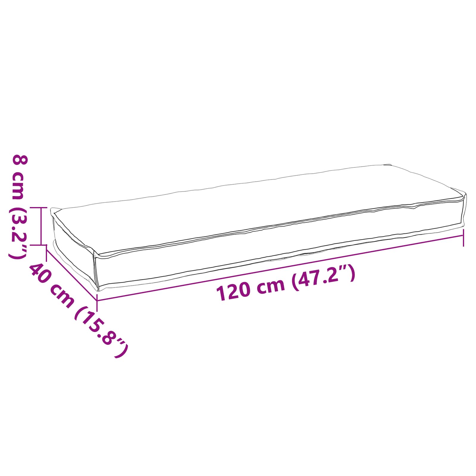 Pallet padjakomplekt 2 pcs Antratsiit 120 x 40 x 8 cm - Image 11