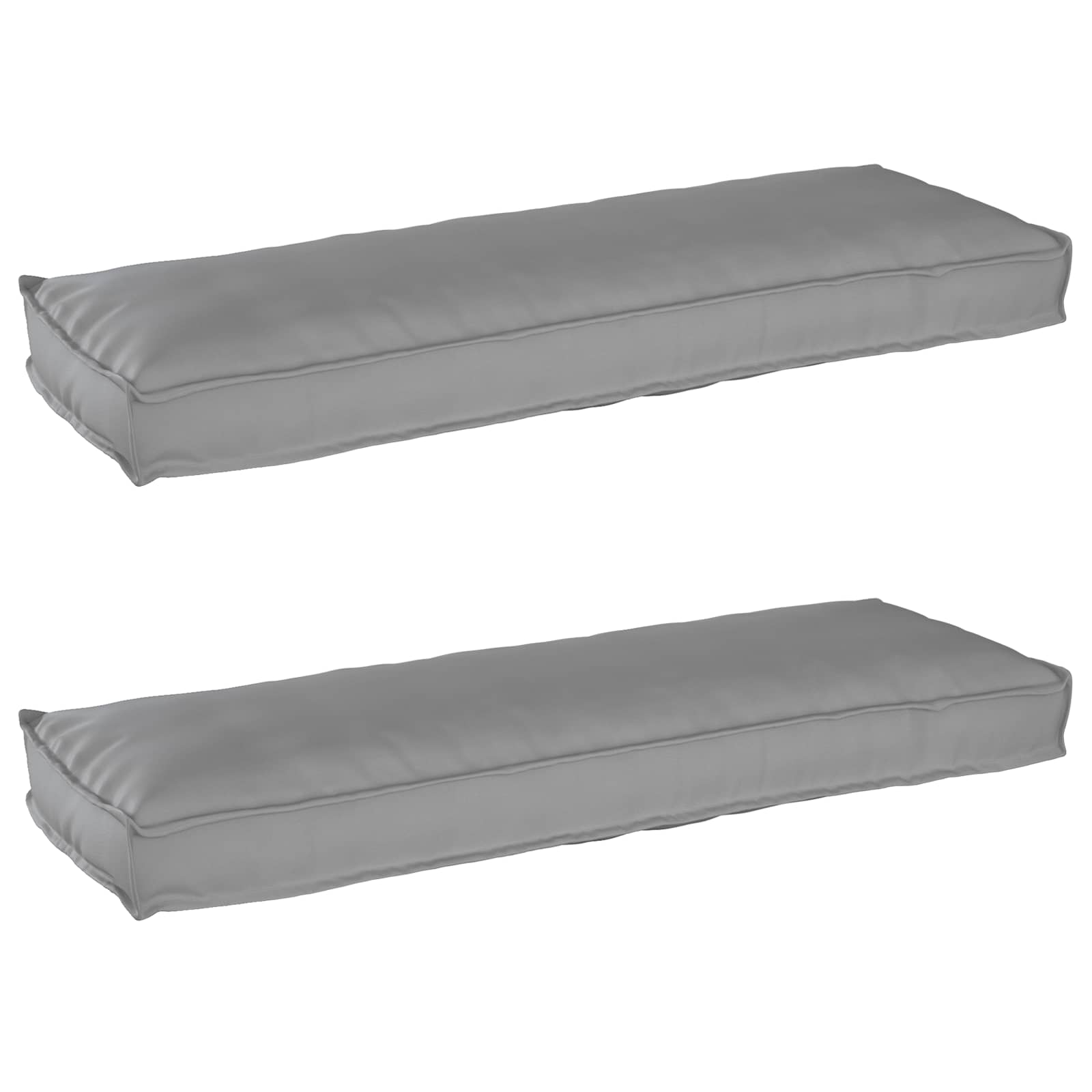 vidaXL Set de perne pentru palet 2 pcs Gri 120 x 40 x 8 cm