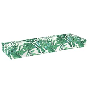 Sada polštářů na paletu 2 pcs Vzor listů 120 x 40 x 8 cm - obrázek 2