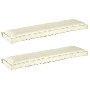 vidaXL Pallet padjakomplekt 2 tk Oxfordi kangas cream 150 x 40 x 8 cm
