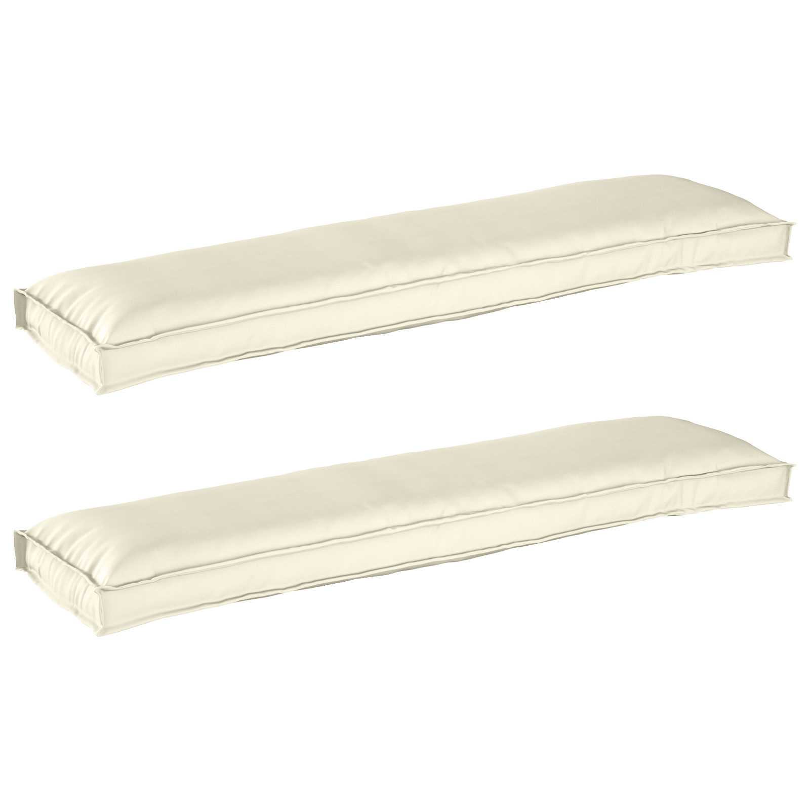Thumbnail - vidaXL Pallet Kissen Set 2 pcs Creme 150 x 40 x 8 cm Oxford-Stoff
