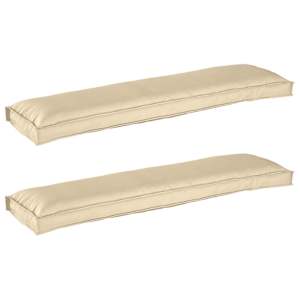 Sada polštářů na paletu 2 pcs Béžová 150 x 40 x 8 cm - obrázek 1