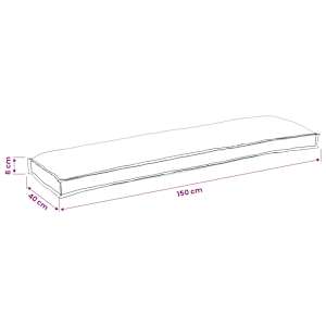 Sada polštářů na paletu 2 pcs Taupe 150 x 40 x 8 cm - obrázek 8