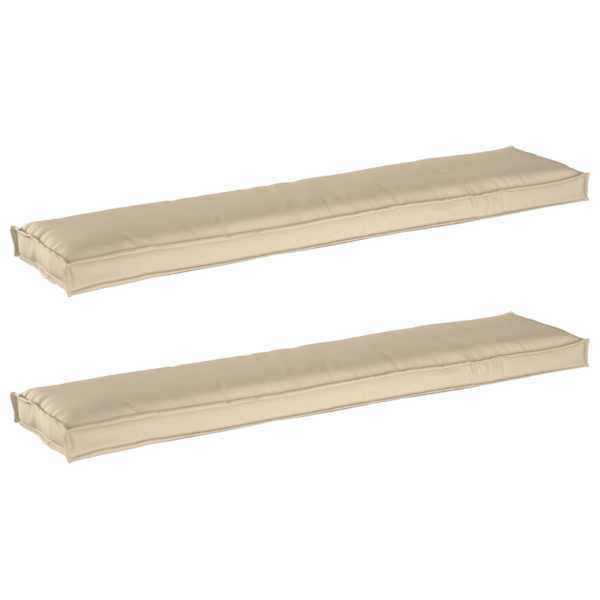 vidaXL Pallet padjakomplekt 2 tk Oxfordi kangas Beež 180 x 40 x 8 cm