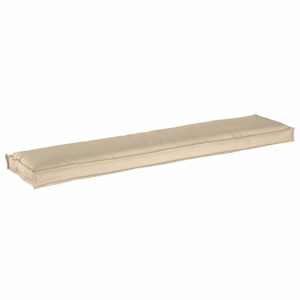 Sada polštářů na paletu 2 pcs Béžová 180 x 40 x 8 cm - obrázek 6