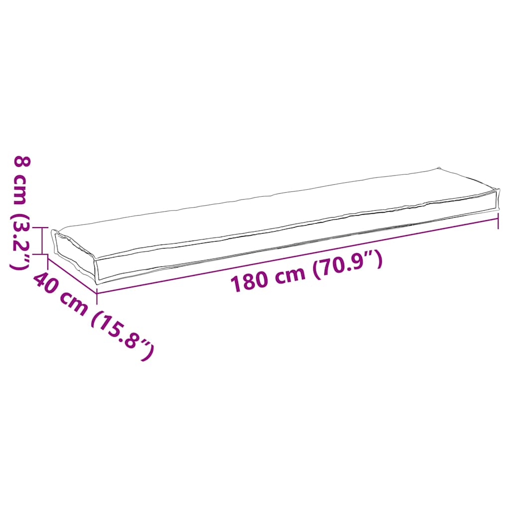 Pallet Kussen Set 2 pcs Taupe 180 x 40 x 8 cm Oxford Stof image 12
