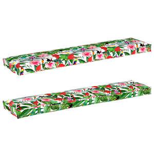 Sada polštářů na paletu 2 pcs Tropická džungle 180 x 40 x 8 cm - obrázek 2