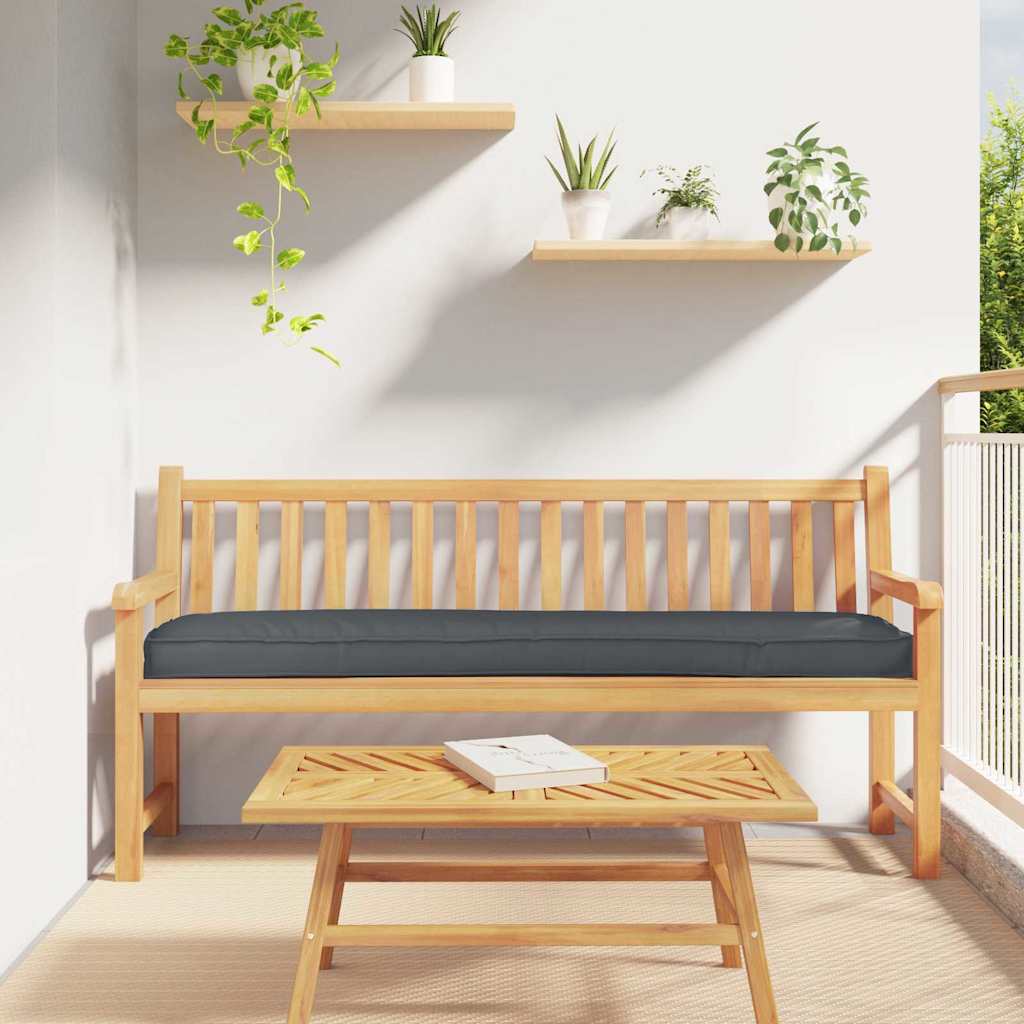 Pallepuder til bænke 2 stk Antracit 200x40x8 cm Oxford stof