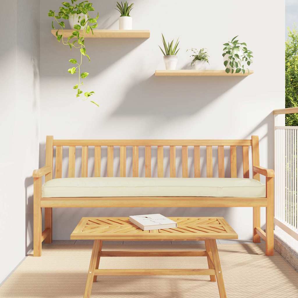 Pallepuder til Bænken 2 stk Creme 200x40x8 cm Oxford Stof
