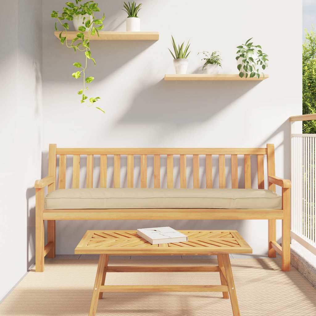 kohvikattepadjad pingile 2 tk beež 200x40x8 cm Oxfordi kangas