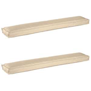 Sada polštářů na paletu 2 pcs Béžová 200 x 40 x 8 cm - obrázek 2
