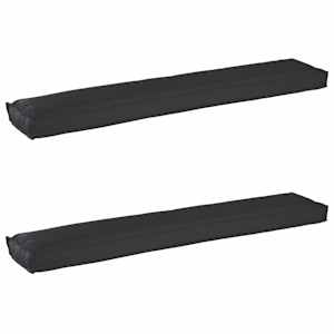 vidaXL Pallet padjakomplekt 2 tk Oxfordi kangas Must 200 x 40 x 8 cm