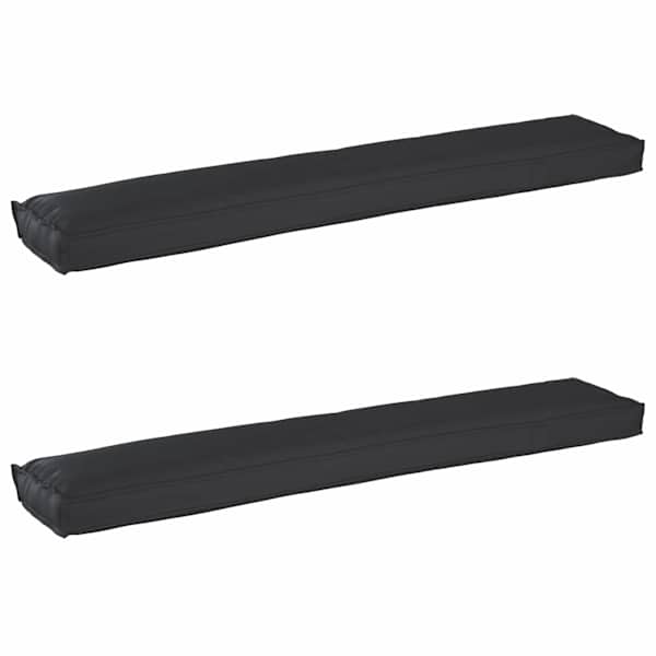 vidaXL Pallet padjakomplekt 2 tk Oxfordi kangas Must 200 x 40 x 8 cm
