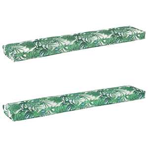 Sada polštářů na paletu 2 pcs Vzor listů 200 x 40 x 8 cm - obrázek 2