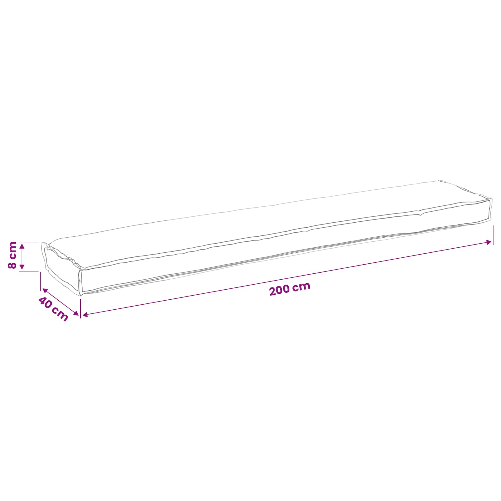 Set blazin za palete 2 pcs Vzorec lista 200 x 40 x 8 cm