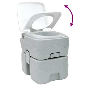 Campingové WC Šedá a bílá 41,5 x 36,5 x 42 cm Polyethylen - obrázek 10