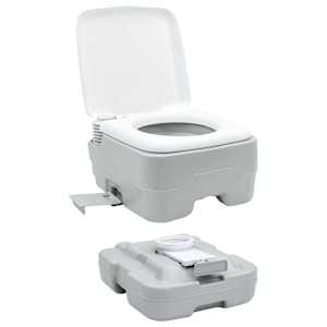 Set kempovací toalety 2 pcs Šedá a bílá - obrázek 12