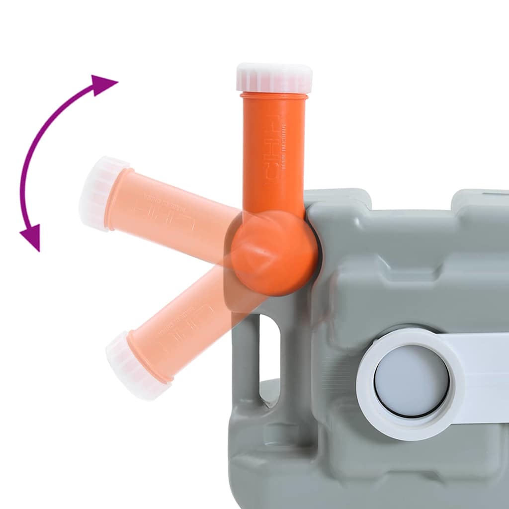 Hordozható Kemping Toilet Szürke és fehér 41.5 x 36.5 x 37.5 cm 