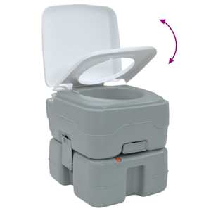 Campingové WC Šedá a bílá 41,5 x 36,5 x 37,5 cm Polyethylen - obrázek 9