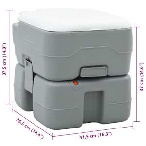 Campingové WC Šedá a bílá 41,5 x 36,5 x 37,5 cm Polyethylen - obrázek 13