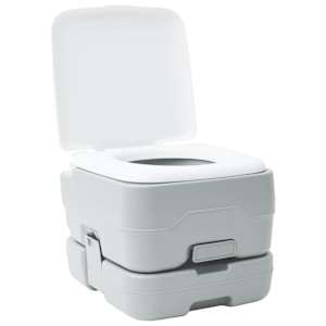 Campingové WC Šedá a bílá 41,5 x 36,5 x 30 cm Polyethylen - obrázek 2
