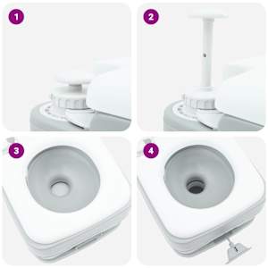 Campingové WC Šedá a bílá 41,5 x 36,5 x 30 cm Polyethylen - obrázek 11