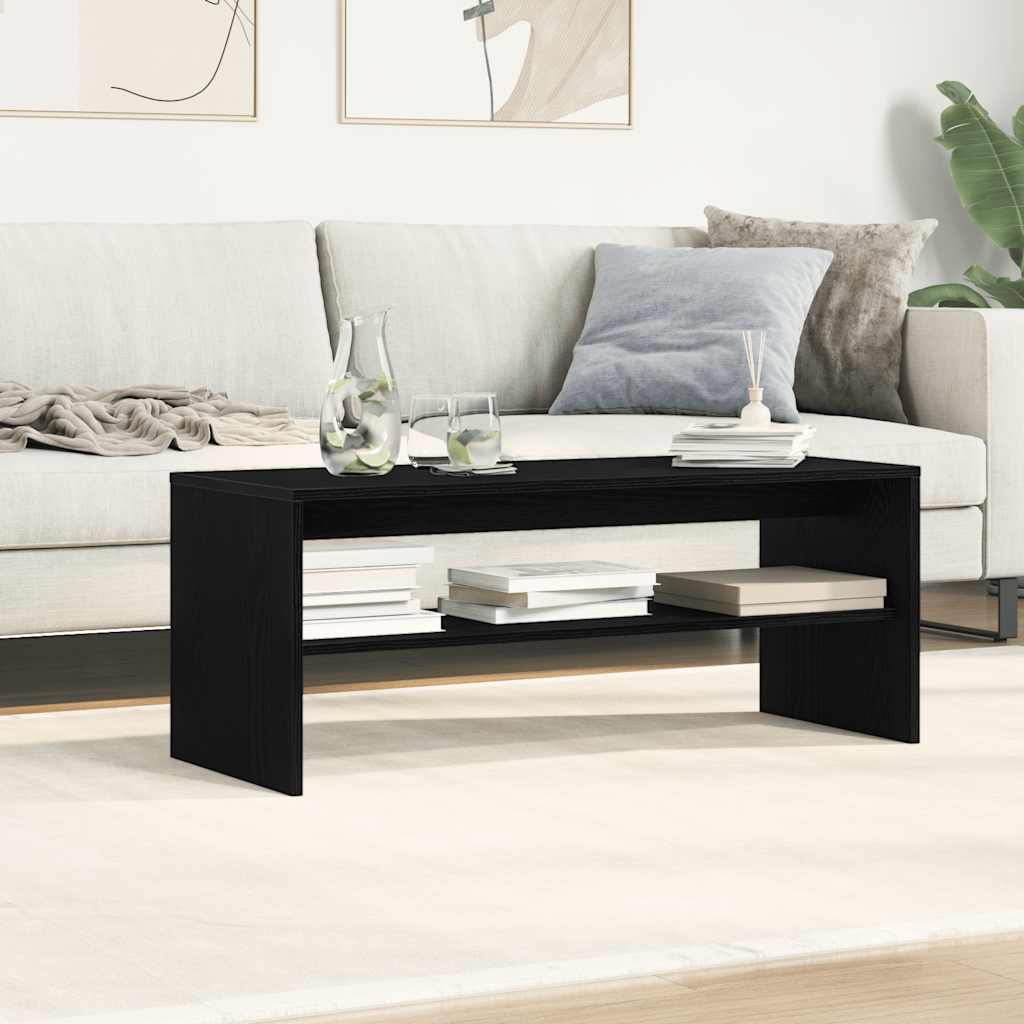 vidaXL Tv-meubel 100x40x40 cm spaanplaat zwart eikenkleurig afbeelding