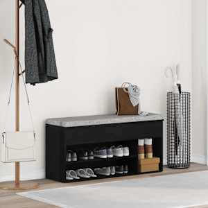 klop za čevlje črni hrast 102x30,5x45 cm inženirski les