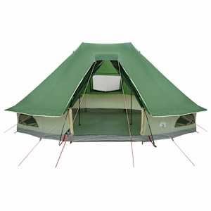 Tipi stan se střechou Zelená 466 x 310 x 240 cm taft - obrázek 4
