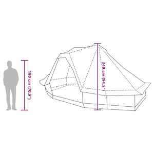 Tipi stan se střechou s úložištěm Modrá 466 x 310 x 240 cm taft - obrázek 13