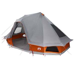 vidaXL Tipi telk 6-kohaline Hall ja oranž taft