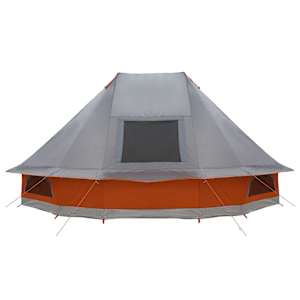 Tipi stan se střechou Šedá a oranžová 466 x 310 x 240 cm taft - obrázek 6