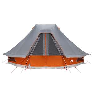 Tipi stan se střechou Šedá a oranžová 466 x 310 x 240 cm taft - obrázek 11