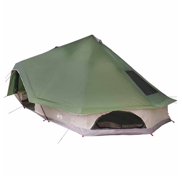 vidaXL Tipi telk 10-kohaline Roheline taft