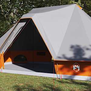 Tipi stan se střechou Šedá a oranžová 680 x 430 x 270 cm taft - obrázek 3