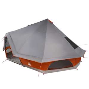 Tipi stan se střechou Šedá a oranžová 680 x 430 x 270 cm taft - obrázek 2
