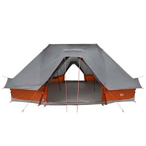 Tipi stan se střechou Šedá a oranžová 680 x 430 x 270 cm taft - obrázek 4