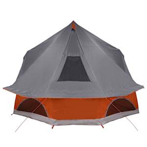 Tipi stan se střechou Šedá a oranžová 680 x 430 x 270 cm taft - obrázek 5
