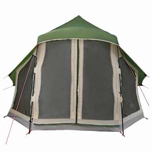 Tipi stan se střechou Zelená 404 x 370 x 270 cm taft - obrázek 11