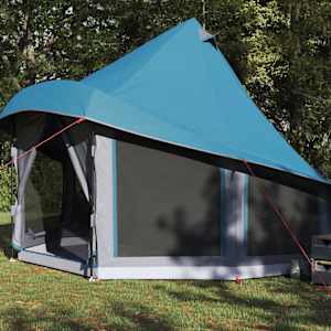Tipi stan se střechou s úložištěm Modrá 404 x 370 x 270 cm taft - obrázek 3