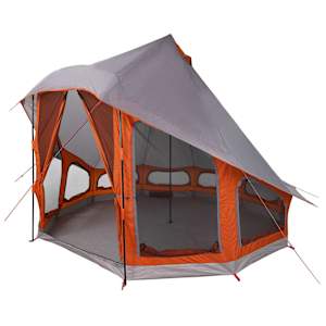 vidaXL Tipi telk katusega Hall ja oranž 404 x 370 x 270 cm taft