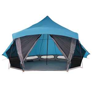 Tipi stan se střechou s úložištěm Modrá 508 x 470 x 300 cm taft - obrázek 4