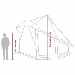 Tipi stan se střechou s úložištěm Modrá 508 x 470 x 300 cm taft - obrázek 13