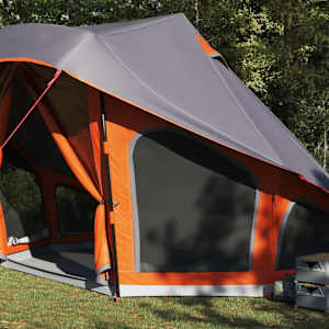 Tipi stan se střechou Šedá a oranžová 508 x 470 x 300 cm taft - obrázek 3