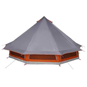 Tipi stan se střechou Šedá a oranžová 508 x 470 x 300 cm taft - obrázek 6