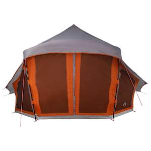 Tipi stan se střechou Šedá a oranžová 508 x 470 x 300 cm taft - obrázek 11