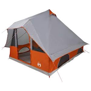 vidaXL Tipi telk 8-kohaline Hall ja oranž taft